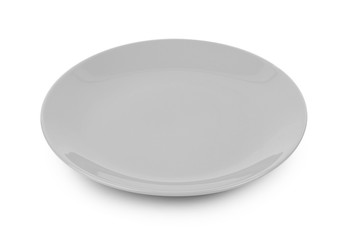 empty plate isolated on white background