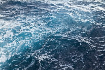 Fototapeta na wymiar Windy blue sea - the power of nature