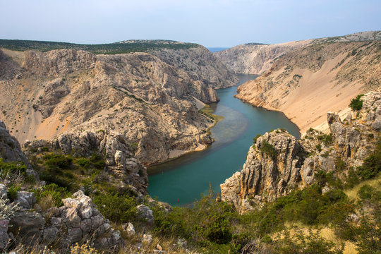 Zrmanja river canyon in Croatia. This is one of Winnetou movie locations in Croatia. 