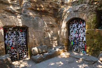 One of the unusual shrines of the Christian world - the Catacombs of St. Solomonis, Paphos, Cyprus.