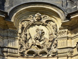 Holy Trinity Column in the main square of the old town of Olomouc, Czech Republic.UNESCO protected site.