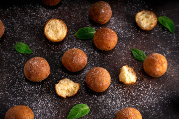 Tasty Cottage cheese donuts with Sugar Powder