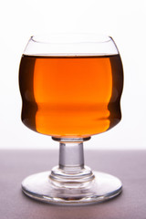 glass of wine on a white background