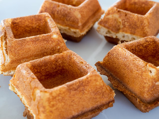 square waffle type sweets, for tasty breakfast