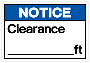 Notice Clearance Symbol Sign ,Vector Illustration, Isolate On White Background Label. EPS10