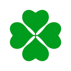 Green Four-Leaf Clover Icon