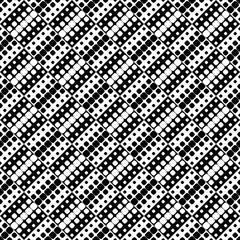 Seamless black and white square pattern background - monochrome vector graphic from rounded squares
