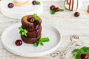 Traditional french dessert - Chocolate fondant