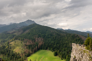 Obraz premium Dark clouds over the mountains