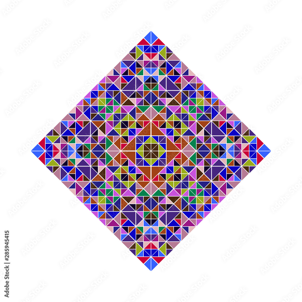 Poster Polygonal isolated mosaic square shape - geometric abstract vector element