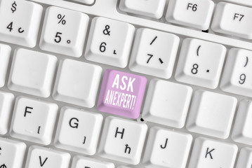 Word writing text Ask An Expert. Business photo showcasing confirmation that have read understand...