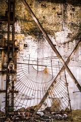 Destroyed factory, abandoned building