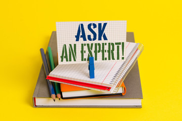 Writing note showing Ask An Expert. Business concept for confirmation that have read understand and...