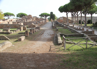 ostia roman forum in rome italy
