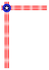 Obraz premium American symbols ribbon border frame with empty space for your text.