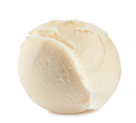 Fototapeta na wymiar Scoop of delicious ice cream on white background