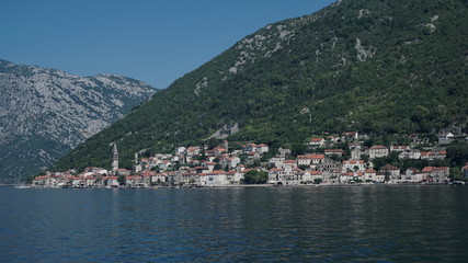 Fototapeta premium Small village by the Adriatic in Montenegro, Perast.