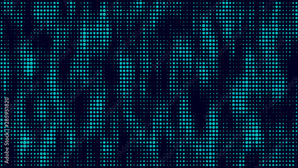 Poster abstract halftone background. hacked code.