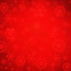 Naklejka na ściany i meble red christmas background with snowflakes
