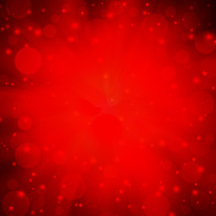 Shiny Red Background With Defocused Lights