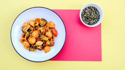 Italian Style Broccoli Orecchiette Vegetarian Meal