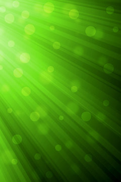 Green Bokeh With Light Rays