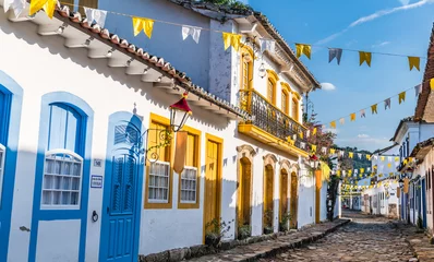 Stickers pour porte Rio de Janeiro Centre historique de Paraty au Brésil