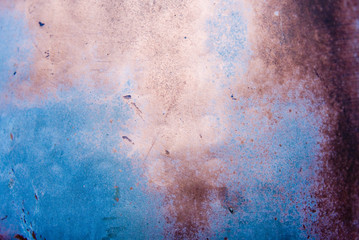 Rostiges Blech blau