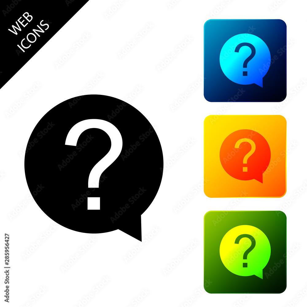 Poster question mark in circle icon isolated on white background. hazard warning symbol. help symbol. faq s