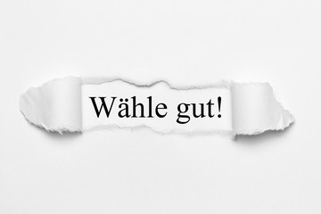 Wähle gut! 