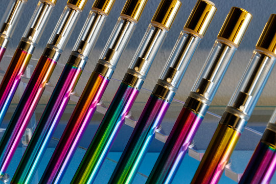 Vape or vaporizer pens. Vape pens come with refillable cartridges that can be filled with THC oil, cannabis oil, hash oil, CBD oil, or vape juice. Vaporizers are also known as e-cigarettes I
