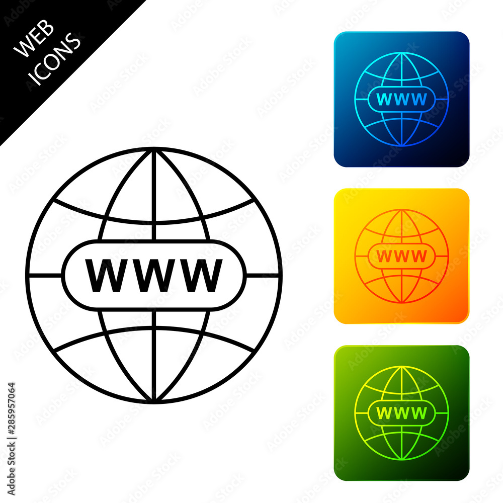 Poster go to web icon on white background. www icon. website pictogram. world wide web symbol. internet sym