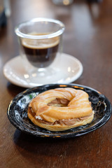 aclaire dounut with coffee