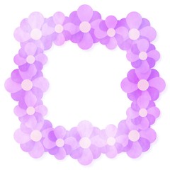 Fototapeta na wymiar Watercolor flower illustration in purple style