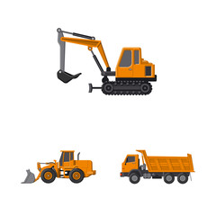 Isolated object of build and construction symbol. Collection of build and machinery stock symbol for web.