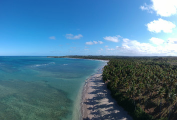 aereal view tassimirim beach at boipeba bahia brazil oct 18