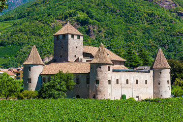 Fototapeta na wymiar Mareccio castle in Bolzano
