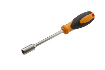 wrench screwdriver on white background