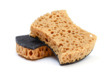 Sponges for dishes isolated on white