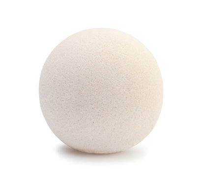 Bath salt bomb isolated on white