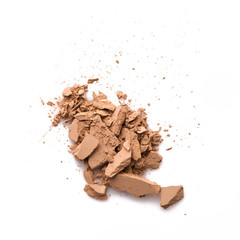Make up base foundation powder cracked on background