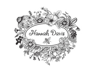 Wild flowers. Herbal tea. Vector illustration.