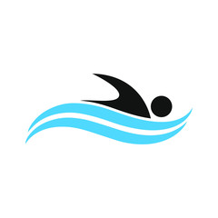 swimming icon. Logo element illustration. swimming symbol design. colored collection. swimming concept.