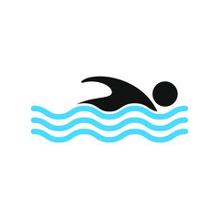 Obraz premium swimming icon. Logo element illustration. swimming symbol design. colored collection. swimming concept.