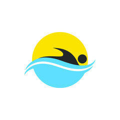 swimming icon. Logo element illustration. swimming symbol design. colored collection. swimming concept.
