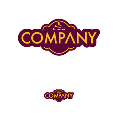 Food company logo design template