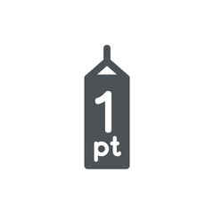 1 pint sign (pt mark) estimated volumes gallons (gal) Vector sym