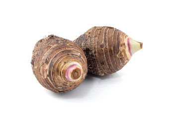 Taro isolated on white background
