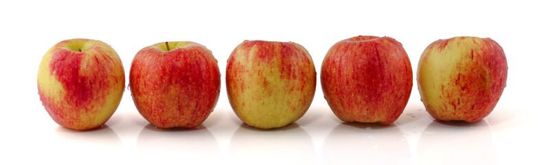 Fresh red apple isolated on white background