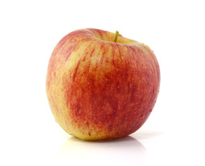 Fresh red apple isolated on white background